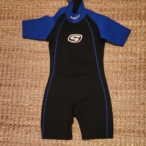 Osprey Women's Black and Blue Swim Rashguard